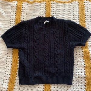 Free People shirt sleeved cropped sweater